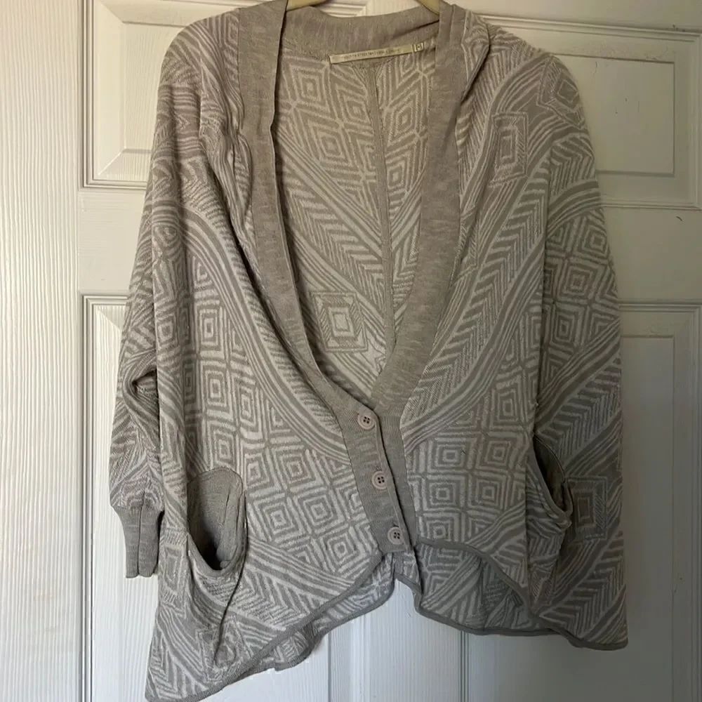 Gray Oversized Cardigan - Poncho Like - 12th Street by Cynthia Vincent - Small